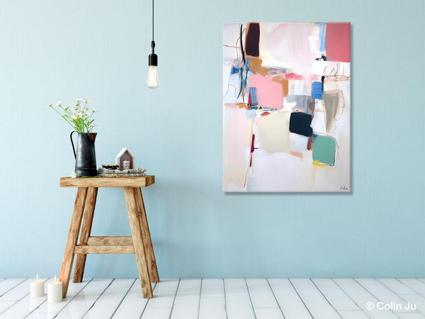 Abstract Painting on Canvas, Contemporary Acrylic Paintings, Extra Large Canvas Painting for Bedroom, Original Abstract Wall Art for Sale-artworkcanvas