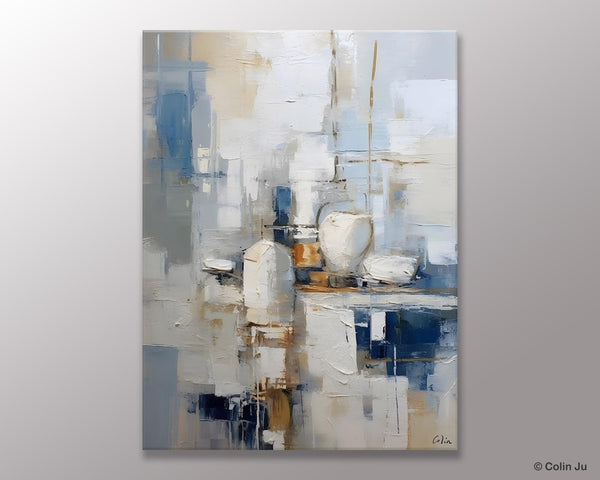 Oversized Contemporary Acrylic Paintings, Modern Abstract Paintings, Original Canvas Wall Art, Extra Large Canvas Painting for Living Room-artworkcanvas