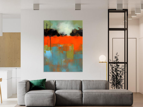 Landscape Canvas Art, Simple Modern Wall Art, Contemporary Acrylic Paintings, Original Abstract Paintings, Large Canvas Painting for Bedroom-artworkcanvas