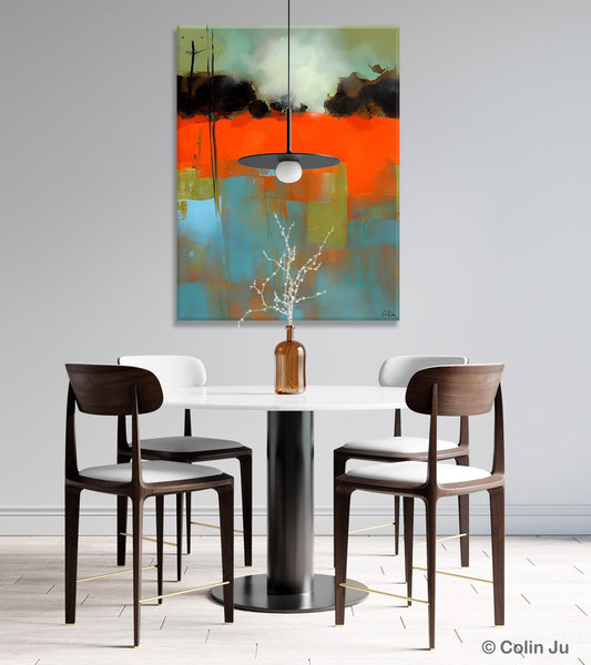Landscape Canvas Art, Simple Modern Wall Art, Contemporary Acrylic Paintings, Original Abstract Paintings, Large Canvas Painting for Bedroom-artworkcanvas
