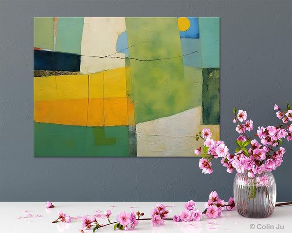 Original Canvas Artwork, Large Wall Art Painting for Dining Room, Contemporary Acrylic Painting on Canvas, Modern Abstract Wall Paintings-artworkcanvas