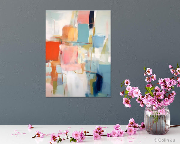 Hand Painted Canvas Art, Original Artowrk, Abstract Wall Paintings, Extra Large Paintings for Dining Room, Contemporary Wall Art Paintings-artworkcanvas