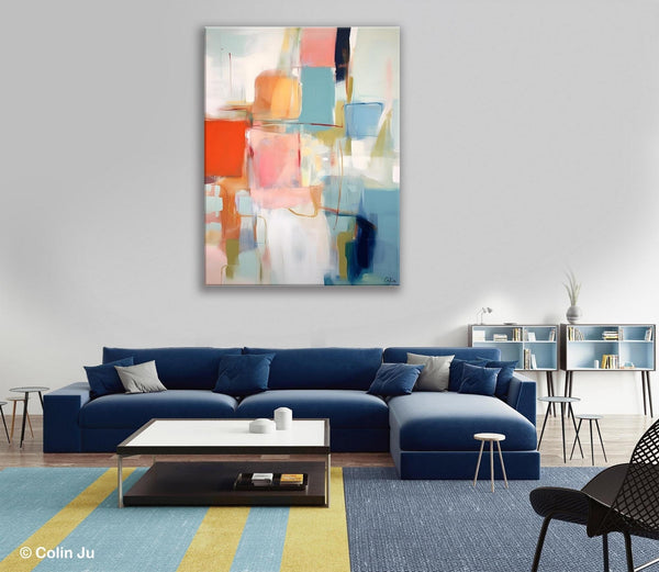 Hand Painted Canvas Art, Original Artowrk, Abstract Wall Paintings, Extra Large Paintings for Dining Room, Contemporary Wall Art Paintings-artworkcanvas