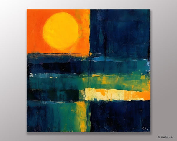 Large Abstract Painting for Dining Room, Modern Acrylic Artwork, Simple Canvas Paintings, Contemporary Canvas Art, Original Modern Wall Art-artworkcanvas
