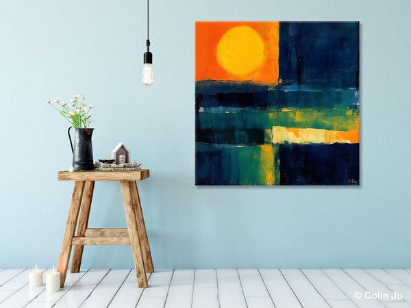 Large Abstract Painting for Dining Room, Modern Acrylic Artwork, Simple Canvas Paintings, Contemporary Canvas Art, Original Modern Wall Art-artworkcanvas