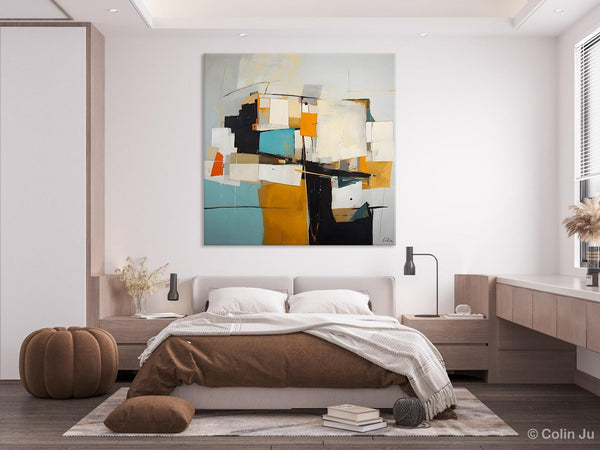 Geometric Original Canvas Wall Art, Contemporary Acrylic Artwork, Hand Painted Canvas Art, Modern Abstract Artwork, Large Abstract Paintings-artworkcanvas