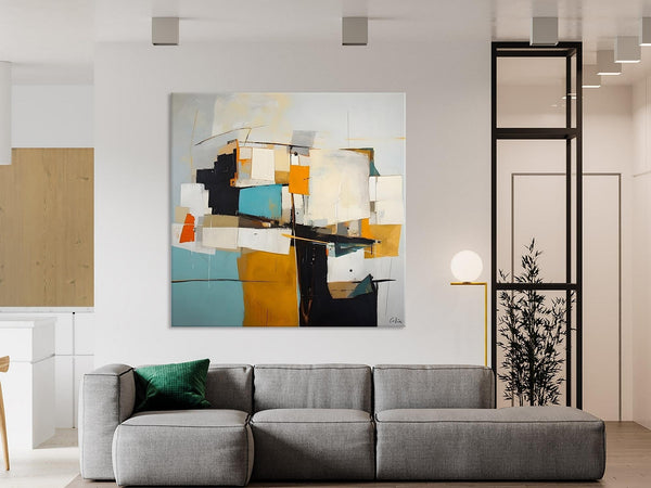Geometric Original Canvas Wall Art, Contemporary Acrylic Artwork, Hand Painted Canvas Art, Modern Abstract Artwork, Large Abstract Paintings-artworkcanvas