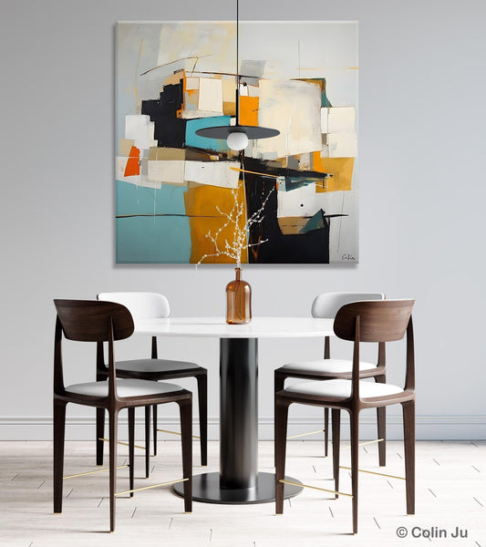 Geometric Original Canvas Wall Art, Contemporary Acrylic Artwork, Hand Painted Canvas Art, Modern Abstract Artwork, Large Abstract Paintings-artworkcanvas