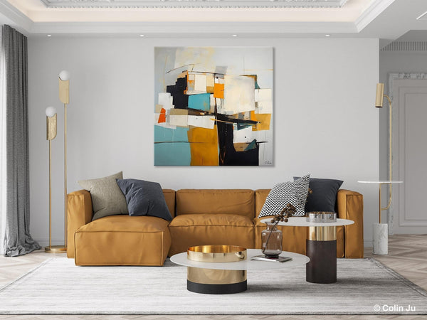 Geometric Original Canvas Wall Art, Contemporary Acrylic Artwork, Hand Painted Canvas Art, Modern Abstract Artwork, Large Abstract Paintings-artworkcanvas