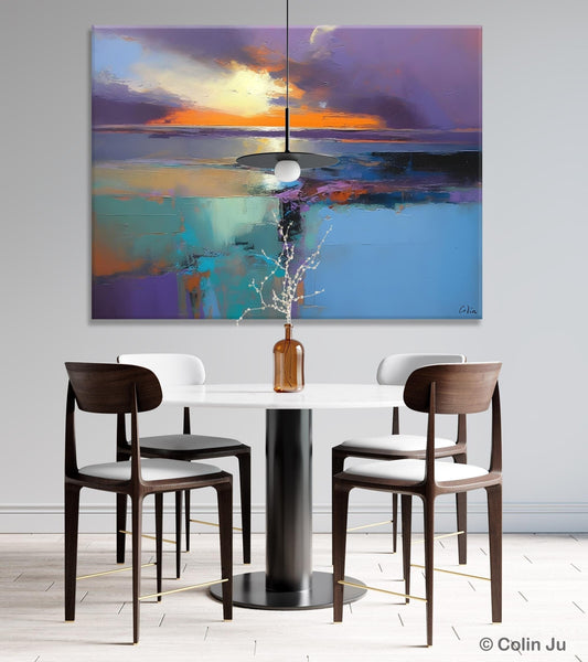 Landscape Canvas Paintings for Living Room, Original Landscape Paintings, Extra Large Modern Wall Art Paintings, Acrylic Painting on Canvas-artworkcanvas