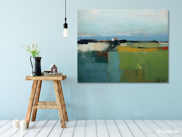 Abstract Landscape Painting for Living Room, Heavy Texture Painting, Hand Painted Canvas Art, Original Abstract Art, Acrylic Art on Canvas-artworkcanvas