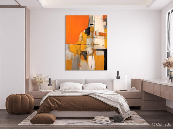 Large Paintings for Bedroom, Yellow Abstract Art Paintings, Large Contemporary Wall Art, Hand Painted Canvas Art, Original Modern Painting-artworkcanvas