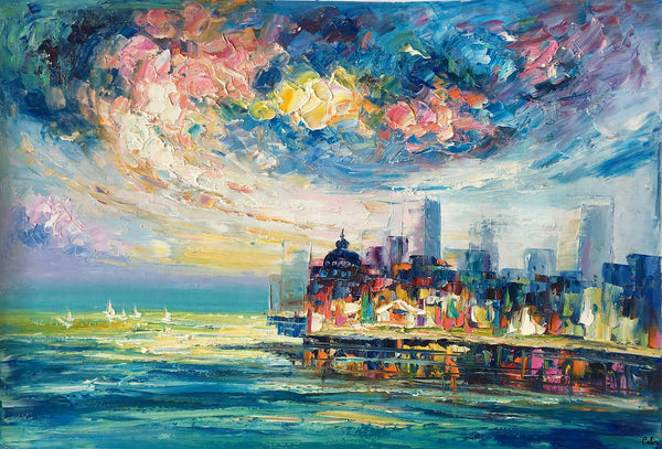 Original Landscape Paintings, Cityscape Painting, Custom Large Canvas Paintings, Modern Paintings on Canvas