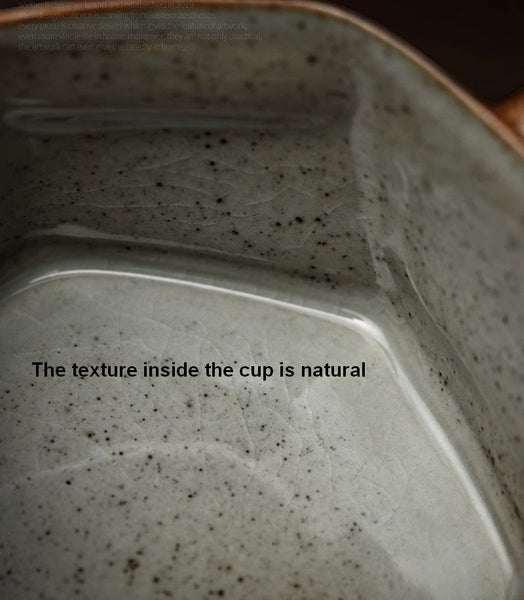 Modern Handmade Pottery Coffee Cup, Creative Ceramic Coffee Cup with Saucer, Unique Tea Cup and Saucer, Tea Cup Set for Afternoon Tea-artworkcanvas