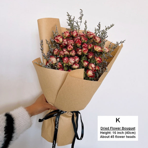 A Bouquet of Dried Rose Flowers, Dried Rose Flower Bouquet, Natural Dried Rose Flower Bunches, A Bunch Dried Rose Flowers, Red Yellow Purple Dried Rose Floral-artworkcanvas