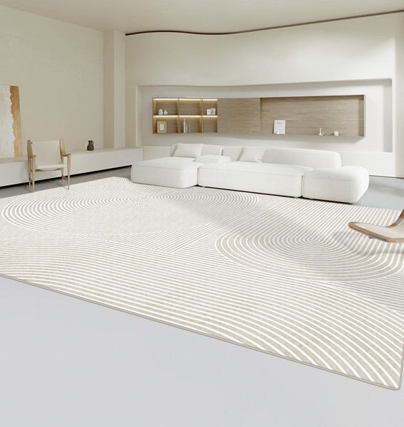Simple Modern Floor Rugs, Dining Room Floor Rug, Large Floor Rugs for Living Room, Bedroom Large Geometric Grey Rugs, Contemporary Area Rugs for Office-artworkcanvas