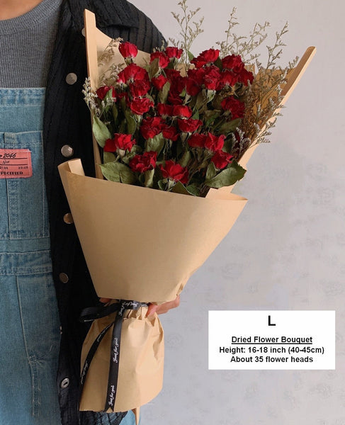 Red Yellow Purple Dried Rose Floral, Dried Rose Flower Bouquet, A Bouquet of Dried Rose Flowers, Natural Dried Rose Flower Bunches, A Bunch Dried Rose Flowers-artworkcanvas