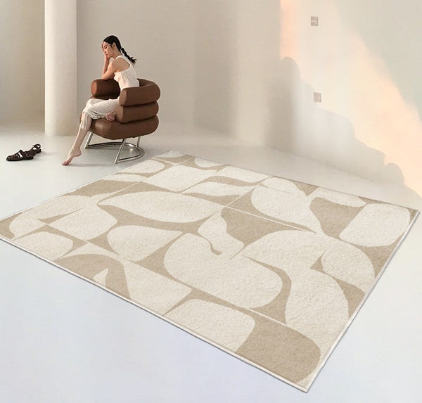 Large Modern Rugs for Living Room, Soft Modern Rug for Living Room, Bedroom Floor Rugs, Geometric Contemporary Rugs for Dining Room