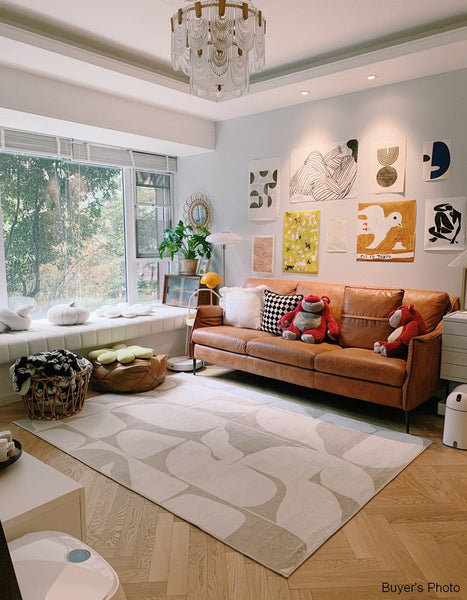 Large Modern Rugs for Living Room, Soft Modern Rug for Living Room, Bedroom Floor Rugs, Geometric Contemporary Rugs for Dining Room-artworkcanvas