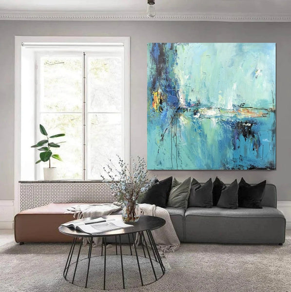 Modern Acrylic Canvas Painting, Heavy Texture Paintings, Palette Knife Paniting, Acrylic Painting on Canvas, Oversized Wall Art Painting for Sale-artworkcanvas