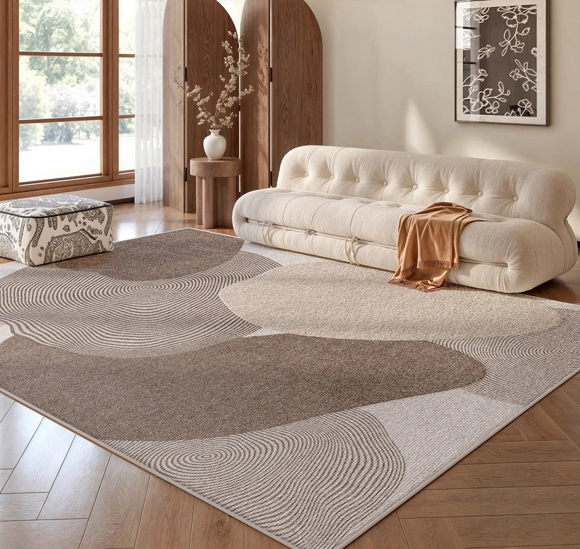 Living Room Modern Rugs, Modern Living Room Rug Placement Ideas, Extra Large Contemporary Area Rugs for Bedroom, Dining Room Floor Carpets-artworkcanvas