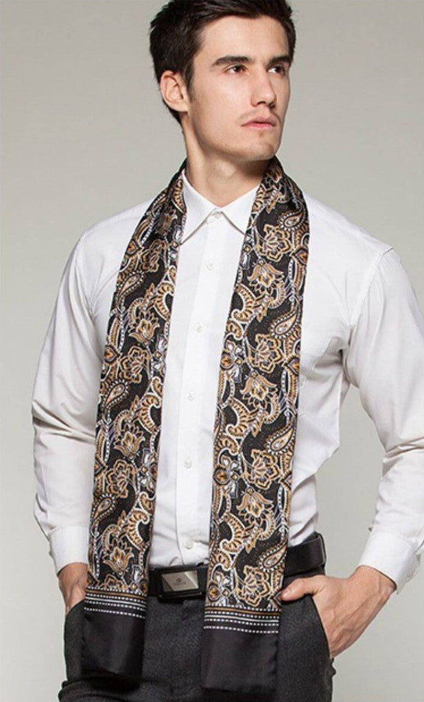 Long Men Silk Scarf, High Quality Silk Necktie, Business Silk Scarf Me –  artworkcanvas