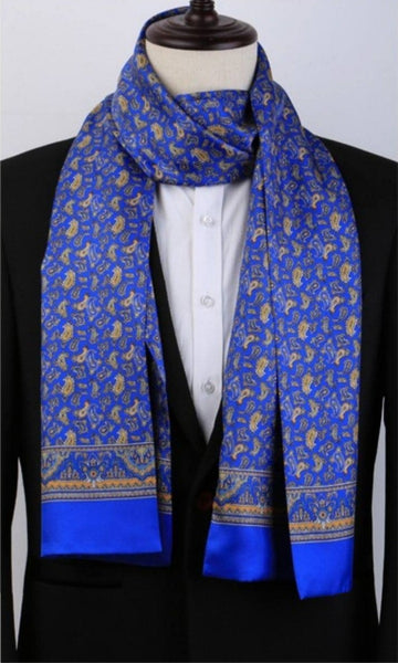 Luxury Silk Neck Scarf, Formal Wear Silk Scarf, British Style Long Scarf, Mens Thin Silk Scarf, Mens Spring Autumn Scarf, Business Silk Scarf Men, Silk Scarf For Suit-artworkcanvas
