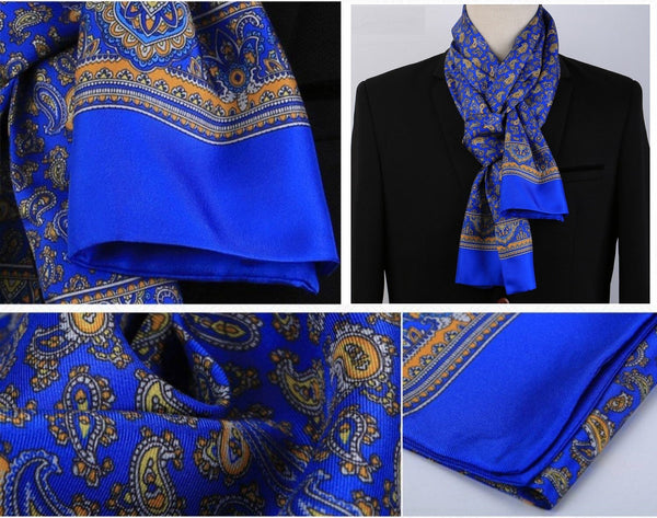 Luxury Silk Neck Scarf, Formal Wear Silk Scarf, British Style Long Scarf, Mens Thin Silk Scarf, Mens Spring Autumn Scarf, Business Silk Scarf Men, Silk Scarf For Suit-artworkcanvas