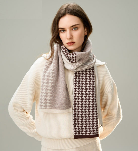 Winter Scarf, Soft Cashmere Scarf for Women, Casual Scarf for Women, Cold Weather Scarf, Fashion Designer Scarf, Modern Wool Scarf for Women-artworkcanvas