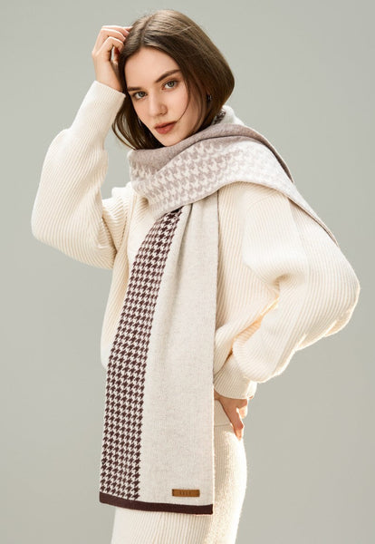 Winter Scarf, Soft Cashmere Scarf for Women, Casual Scarf for Women, Cold Weather Scarf, Fashion Designer Scarf, Modern Wool Scarf for Women-artworkcanvas