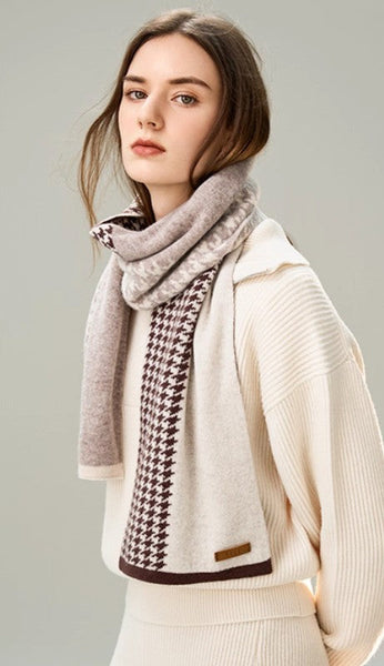 Winter Scarf, Soft Cashmere Scarf for Women, Casual Scarf for Women, Cold Weather Scarf, Fashion Designer Scarf, Modern Wool Scarf for Women-artworkcanvas