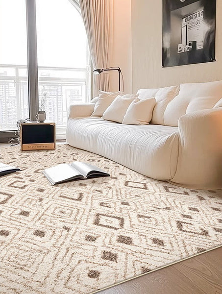 Contemporary Area Rugs for Bedroom, Geometric Modern Rugs for Dining Room, Dining Room Floor Carpets, Mid Century Modern Living Room Rugs-artworkcanvas