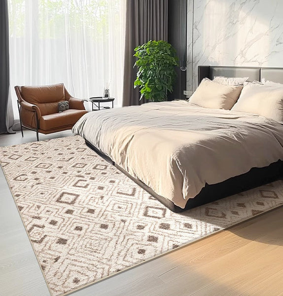 Contemporary Area Rugs for Bedroom, Geometric Modern Rugs for Dining Room, Dining Room Floor Carpets, Mid Century Modern Living Room Rugs-artworkcanvas
