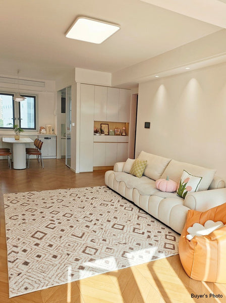 Contemporary Area Rugs for Bedroom, Geometric Modern Rugs for Dining Room, Dining Room Floor Carpets, Mid Century Modern Living Room Rugs-artworkcanvas