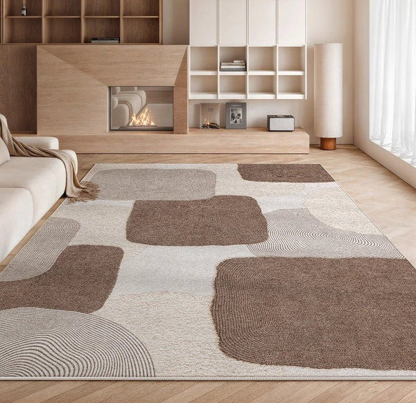Unique Large Contemporary Floor Carpets for Living Room, Dining Room Modern Rugs, Extra Large Geometric Modern Rugs in Bedroom, Modern Rugs for Sale-artworkcanvas
