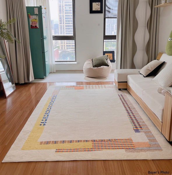Abstract Contemporary Rugs for Bedroom, Large Modern Rugs under Sofa, Modern Rug Ideas for Living Room, Modern Floor Carpets for Office-artworkcanvas