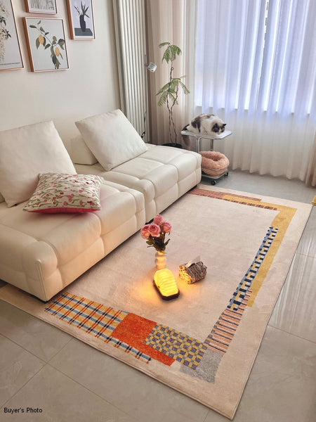 Abstract Contemporary Rugs for Bedroom, Large Modern Rugs under Sofa, Modern Rug Ideas for Living Room, Modern Floor Carpets for Office-artworkcanvas