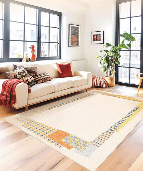 Abstract Contemporary Rugs for Bedroom, Large Modern Rugs under Sofa, Modern Rug Ideas for Living Room, Modern Floor Carpets for Office-artworkcanvas