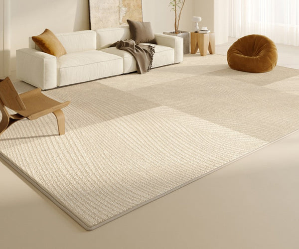 Bedroom Modern Rugs, Large Modern Rugs for Living Room, Dining Room Geometric Modern Rugs, Cream Color Contemporary Modern Rugs for Office-artworkcanvas