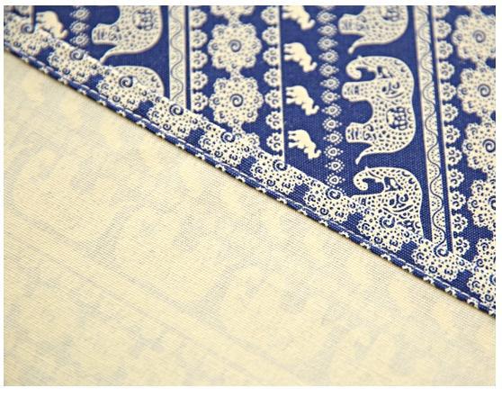 Modern Table Cover for Kitchen, Rectangular Tablecloth for Coffee Table, Blue / Red Elephant Pattern Rectangle and Round Tablecloth for Dining Table, Tea Table-artworkcanvas