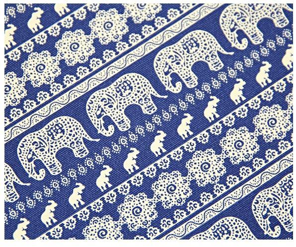 Modern Table Cover for Kitchen, Rectangular Tablecloth for Coffee Table, Blue / Red Elephant Pattern Rectangle and Round Tablecloth for Dining Table, Tea Table-artworkcanvas