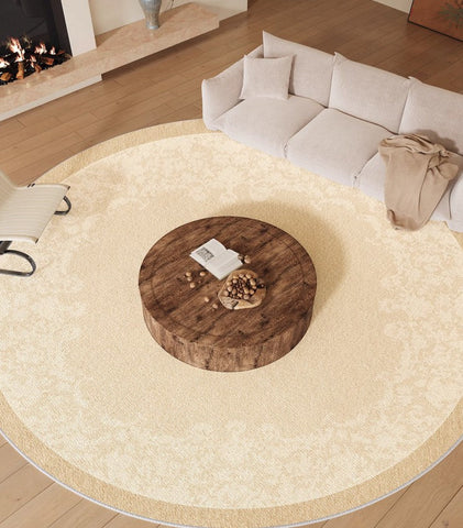 Circular Modern Rugs under Chairs, Bedroom Modern Round Rugs, Modern Rug Ideas for Living Room, Dining Room Contemporary Round Rugs-artworkcanvas