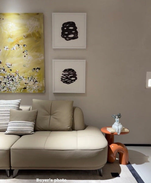 Unique Small End Table, Contemporary Round Side Table, Minimalist Modern Occasional Table, Portable Casual Side Table, Low Profile Sofa Table, Creative Coffee Table, Lightweight Indoor Outdoor Table, Contemporary Side Table-artworkcanvas