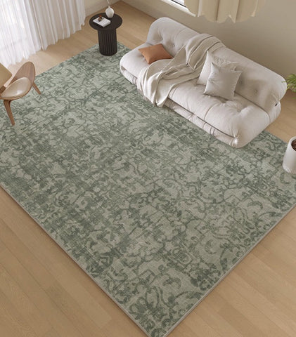 Green Soft Rugs for Living Room, Modern Rugs for Interior Design, French Style Modern Rugs for Bedroom, Contemporary Modern Rugs under Dining Room Table-artworkcanvas
