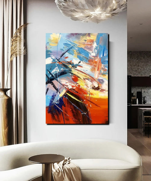 Living Room Modern Paintings, Acrylic Canvas Paintings, Large Painting on Canvas, Modern Abstract Painting