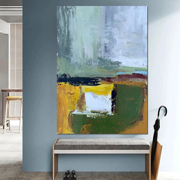 Wall Art Paintings for Living Room, Simple Green Modern Art, Simple Abstract Painting, Large Canvas Paintings for Bedroom, Buy Paintings Online-artworkcanvas