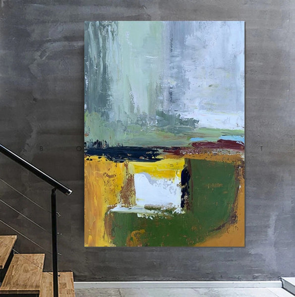 Wall Art Paintings for Living Room, Simple Green Modern Art, Simple Abstract Painting, Large Canvas Paintings for Bedroom, Buy Paintings Online-artworkcanvas