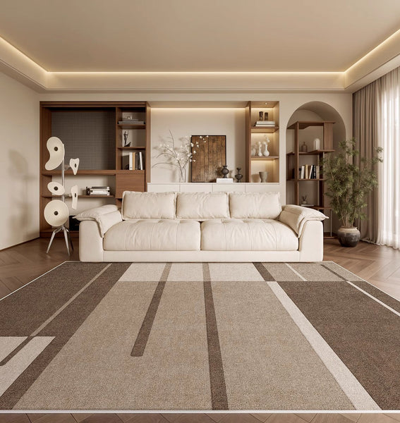 Dining Room Modern Rugs, Extra Large Geometric Modern Rugs in Bedroom, Unique Large Contemporary Floor Carpets for Living Room-artworkcanvas