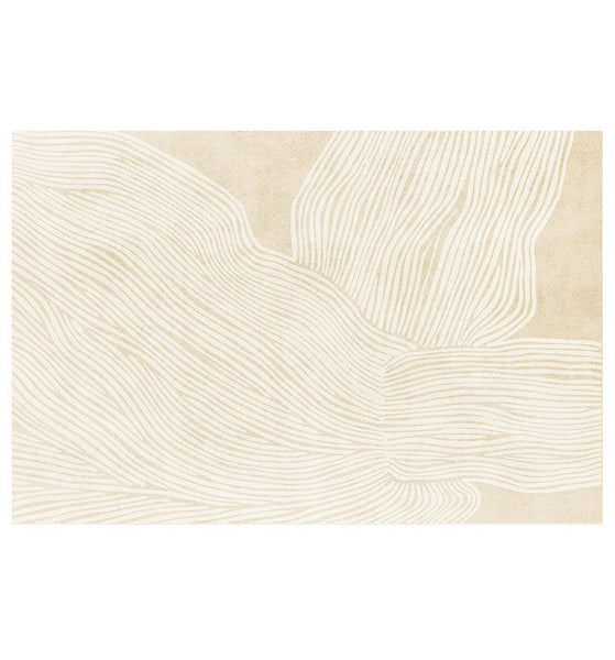 Cream Color Modern Living Room Rugs, Dining Room Modern Rugs, Thick Soft Floor Carpets for Living Room, Soft Contemporary Rugs for Bedroom-artworkcanvas