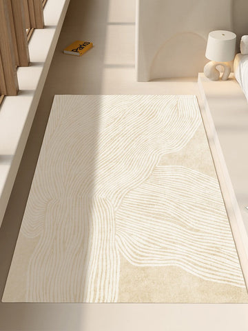 Thick Soft Floor Carpets for Living Room, Cream Color Modern Living Room Rugs, Dining Room Modern Rugs, Soft Contemporary Rugs for Bedroom-artworkcanvas
